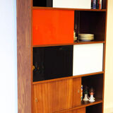 Large vintage glass library