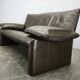 Jori Dark Brown Leather Two Seat Sofa, Belgium, 1990s