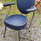 Metal and skai hairdresser's armchair 60s