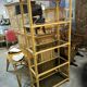 Bamboo and smoked glass bookcase, circa 1970