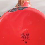 Enamelled polka dot teapot