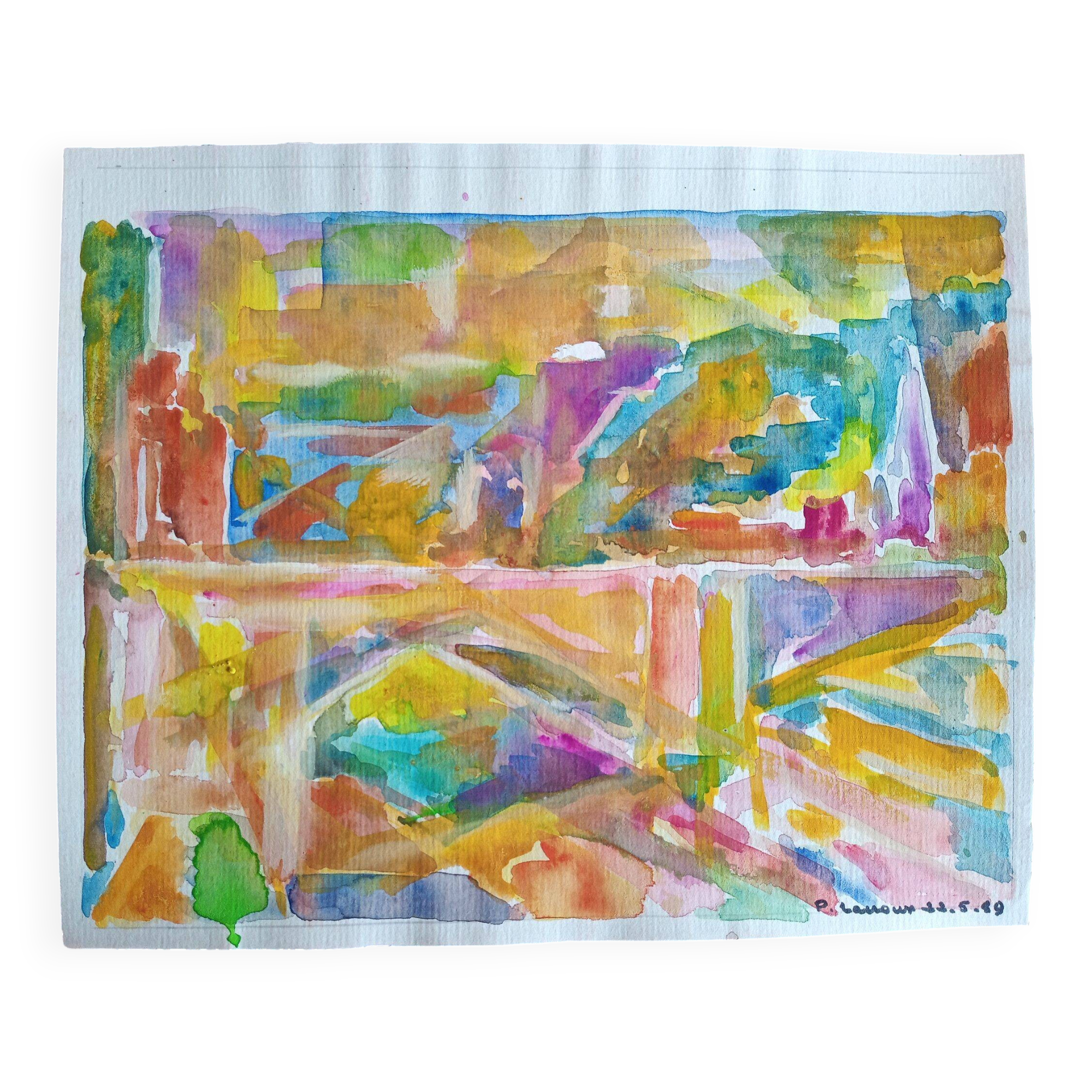 Pierre Lacroux (1909-1993) Gouache on paper 24 x 32 cm - from 1989 - (288)