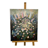Bouquet of flowers signed Barro