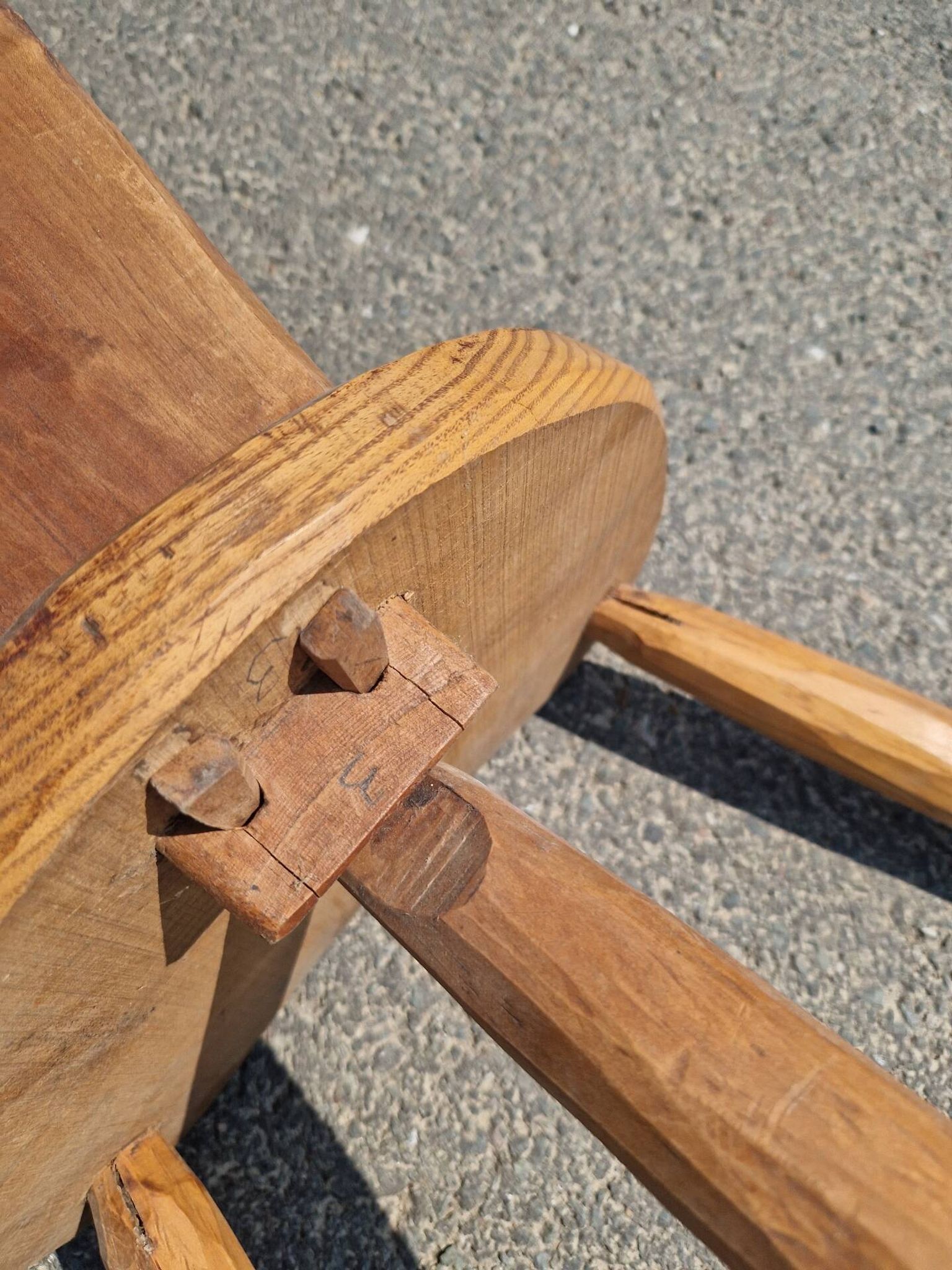 Vintage brutalist low chair