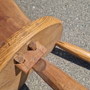 Vintage brutalist low chair