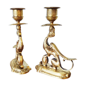 Deux bougeoirs