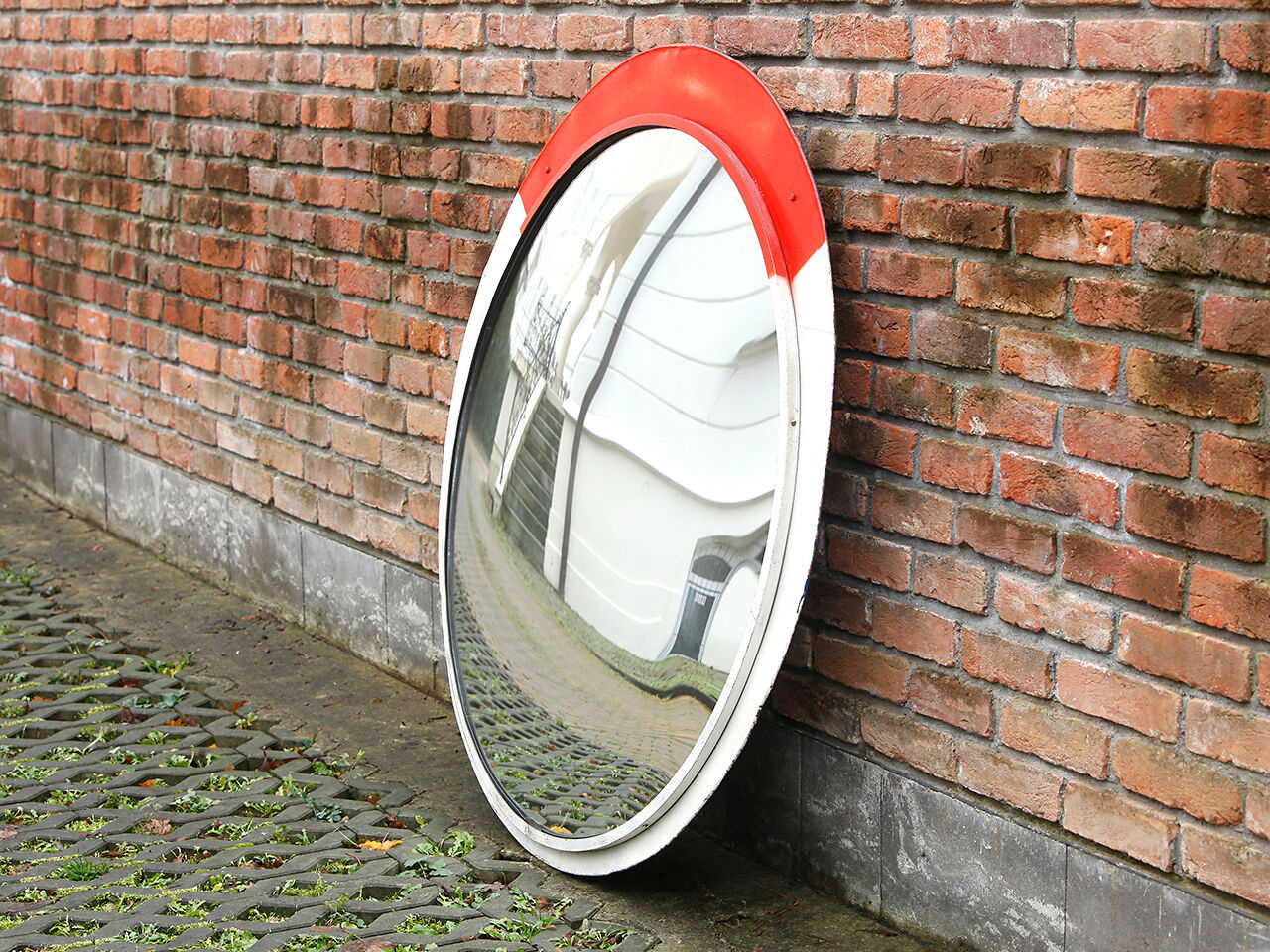 Large Industrial Convex Mirror, 1960s 140cm