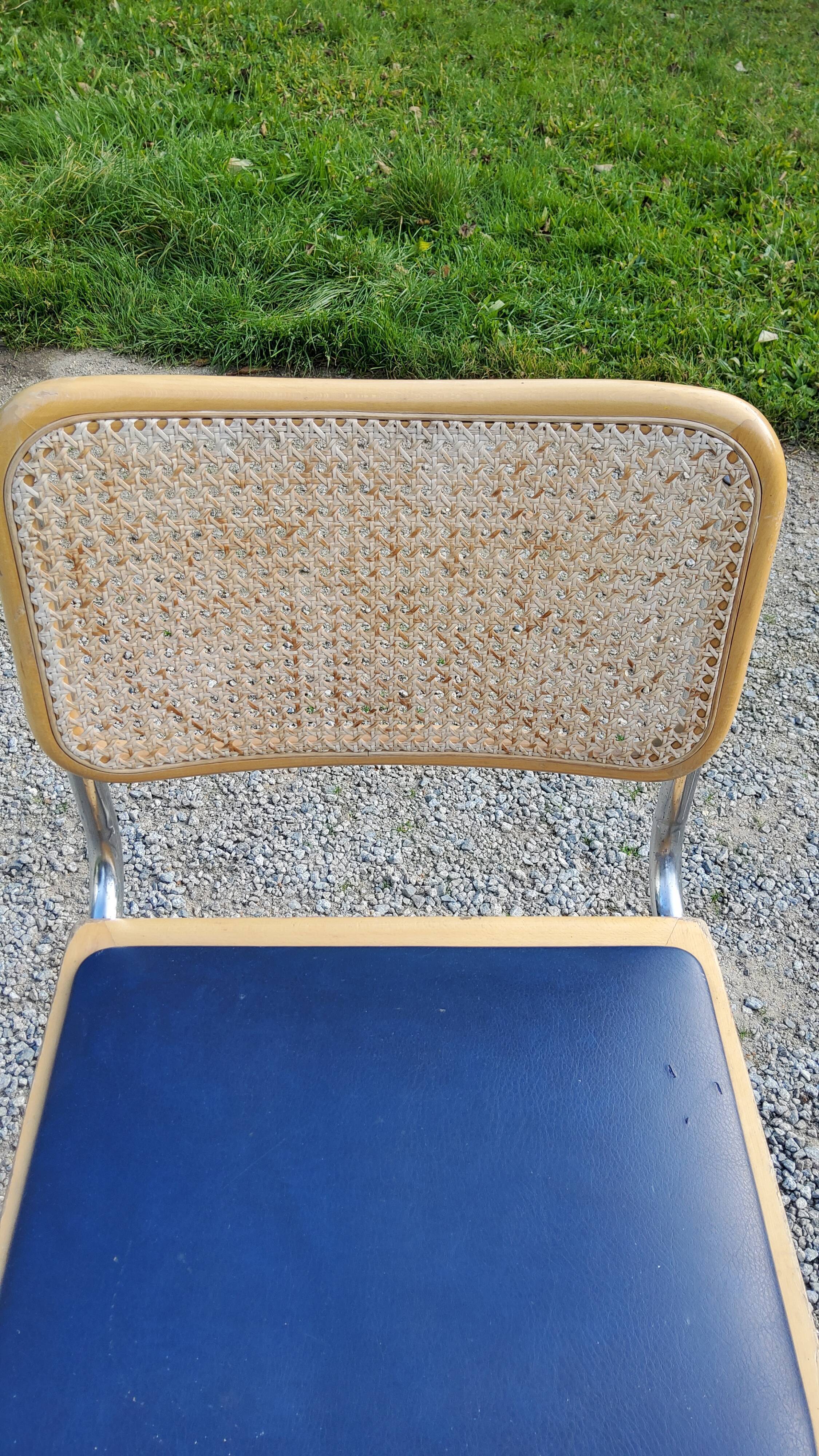 Set of 2 chairs by Marcel Breuer Cesca b32 edition of the 70s