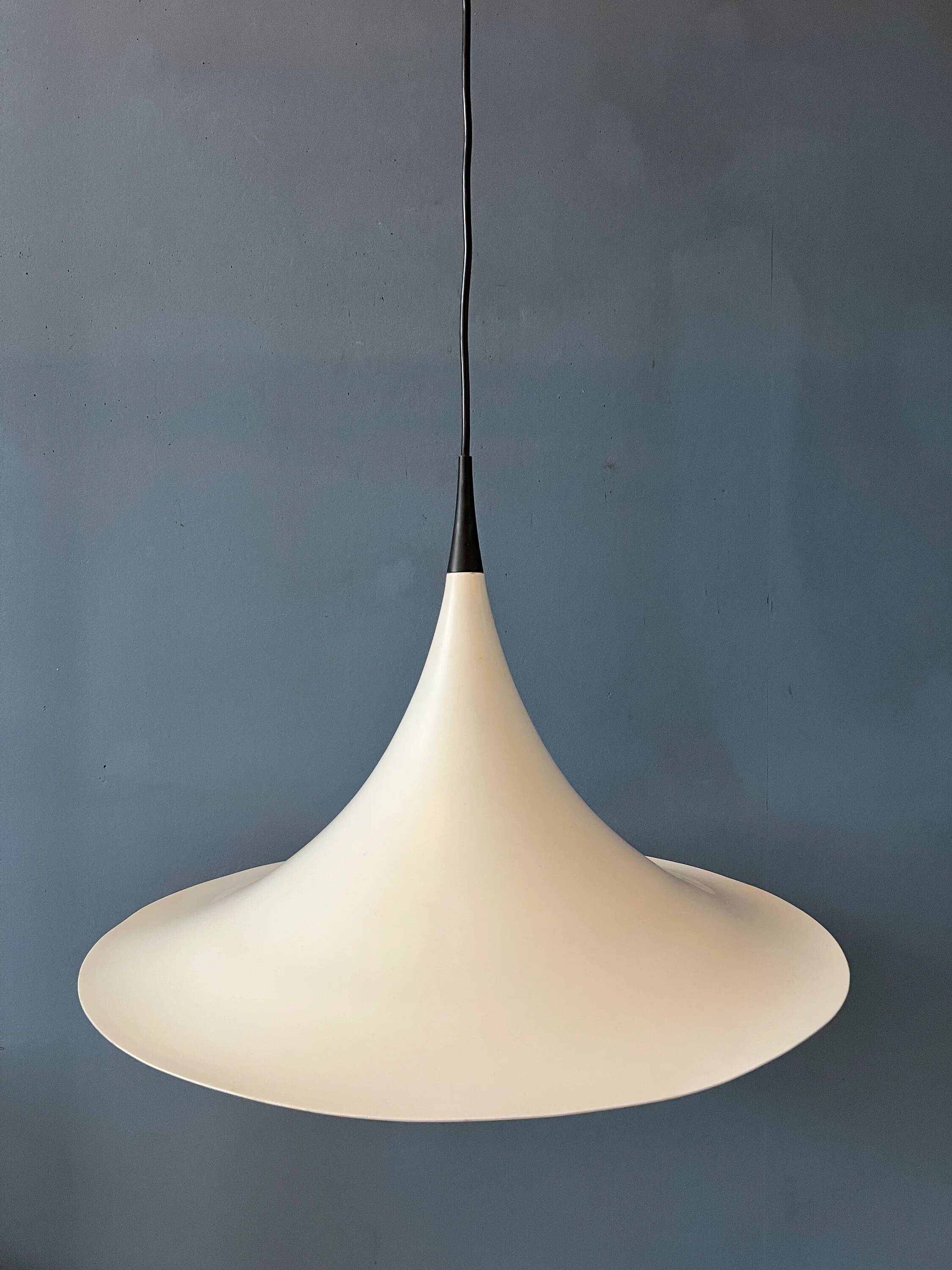 Suspension "witch's hat" white Danish Space Age Mid-Century