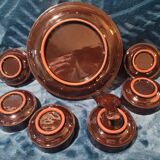 Elegant glazed ceramic aperitif service