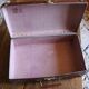 Valise vintage marron croco