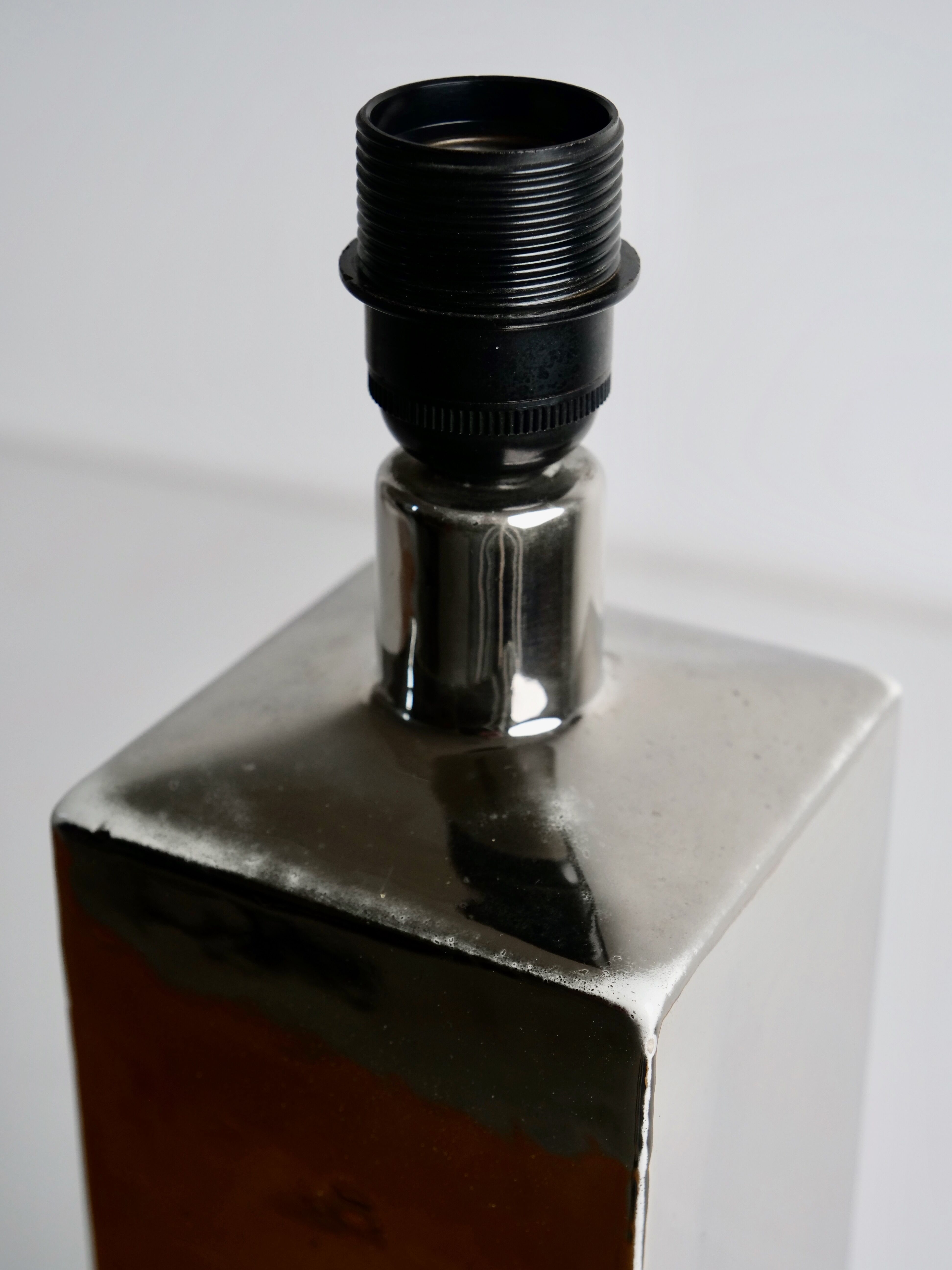 Italian design lamp in chrome ceramic