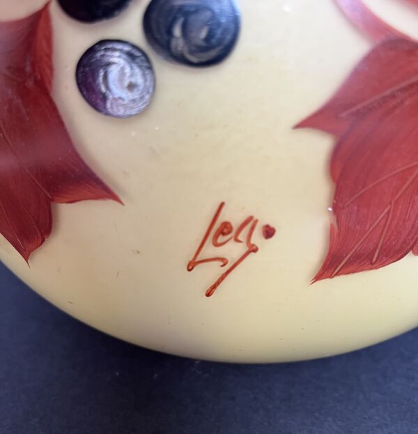 Vase boule legras