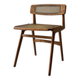 Designer chair in teak wood and cane, SNA Roset1950/60