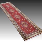 Large Handmade Kairouan Runner Rug: 0.89 X 3.80 Meters