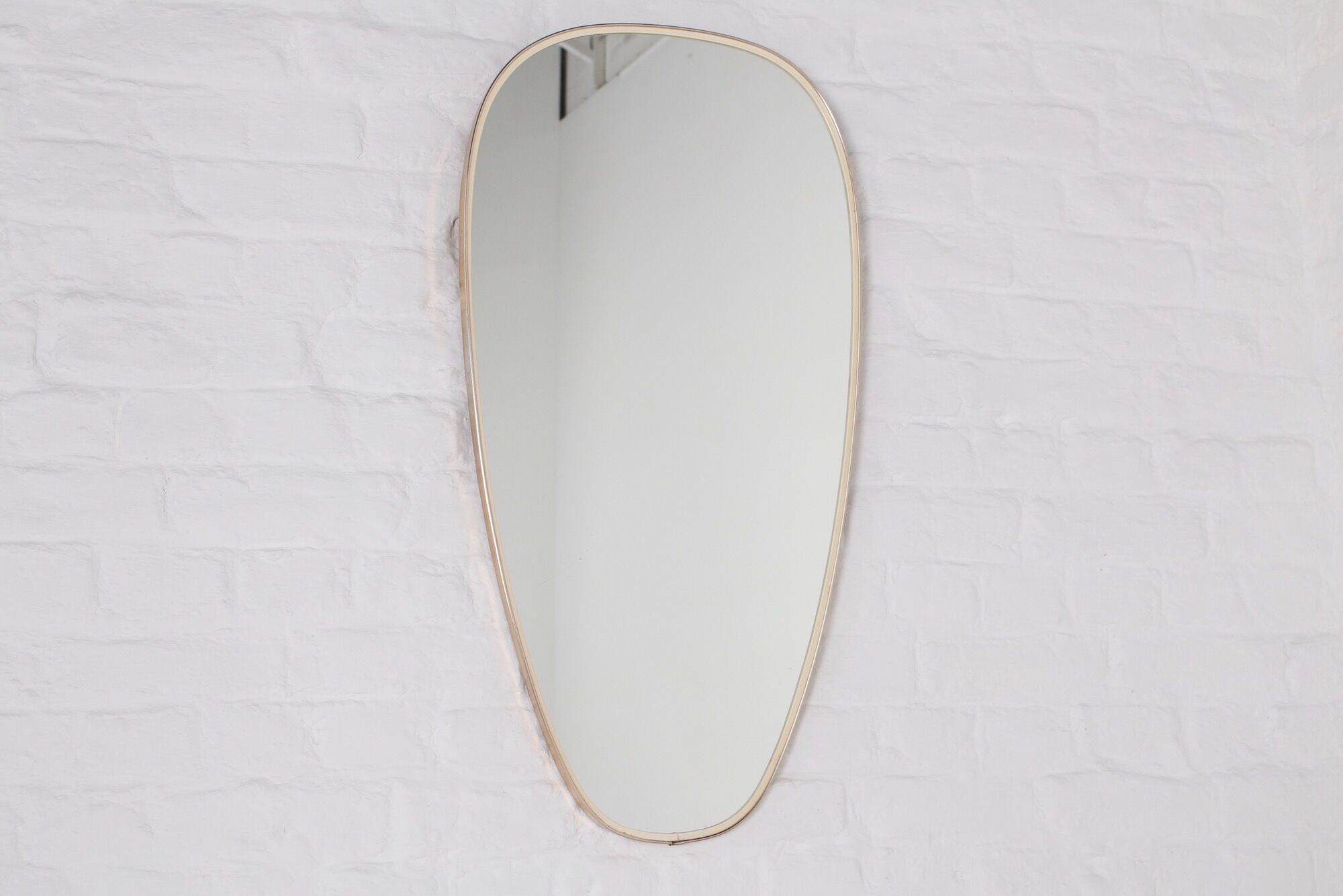 Mirror free form golden edge 1950s - 87x44cm