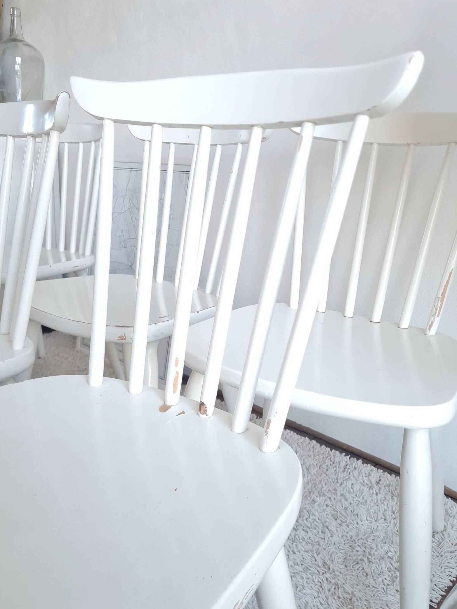 Set of six vintage Scandinavian chairs