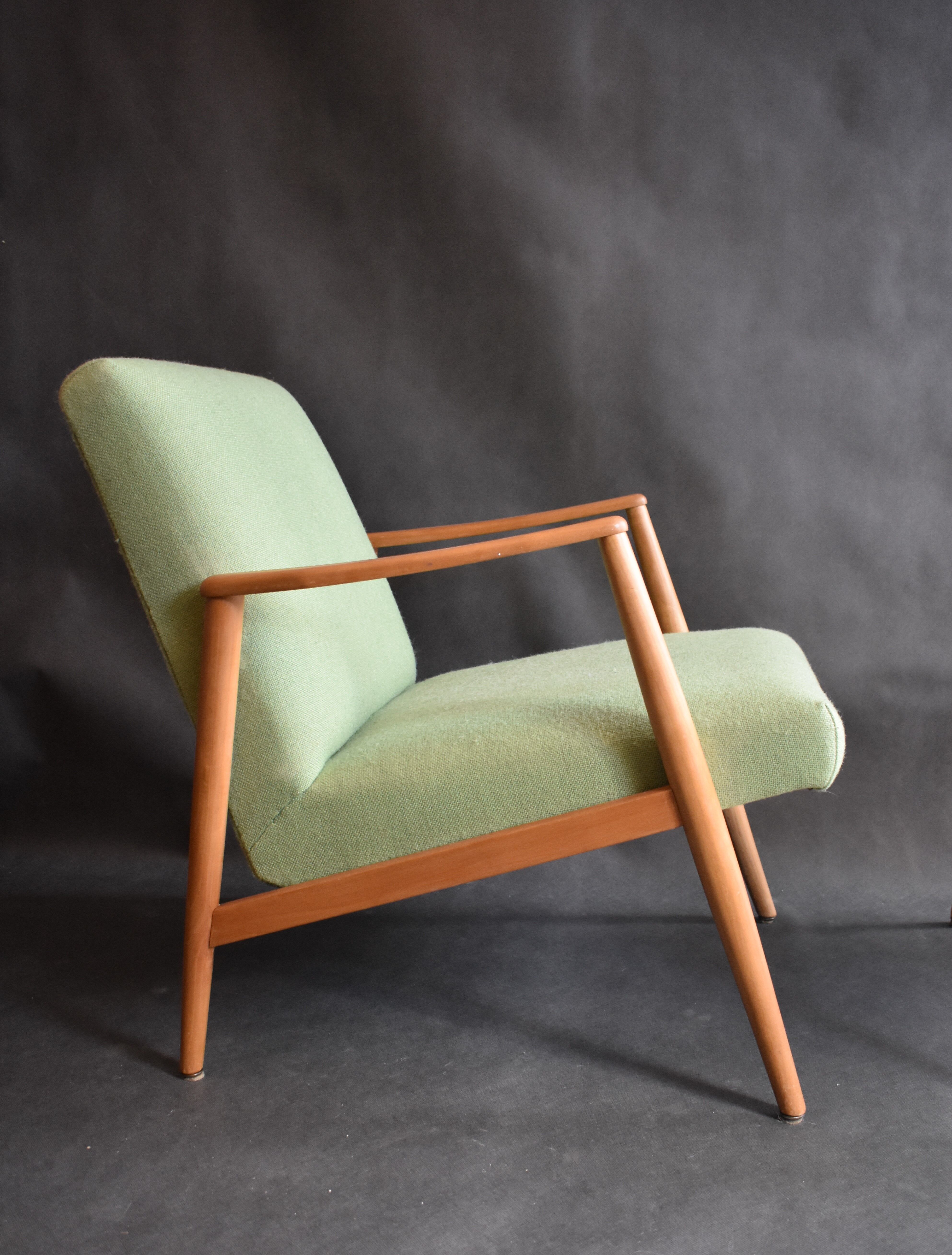 Danish teak armchair & stool, 1970