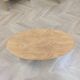 Retro coffee table with a metal base, 1970s.