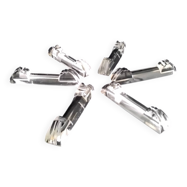 6 Anciens et gros porte couteaux en cristal Style Art Déco