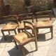 Four straw chairs