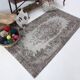 4x7 Gray & Brown Turkish Vintage Rug 114x214Cm SK 4869