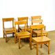 6 vintage oak chairs from the 1960s