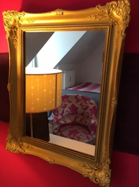 Gold mirror Napoleon lll, 50 x 42cm