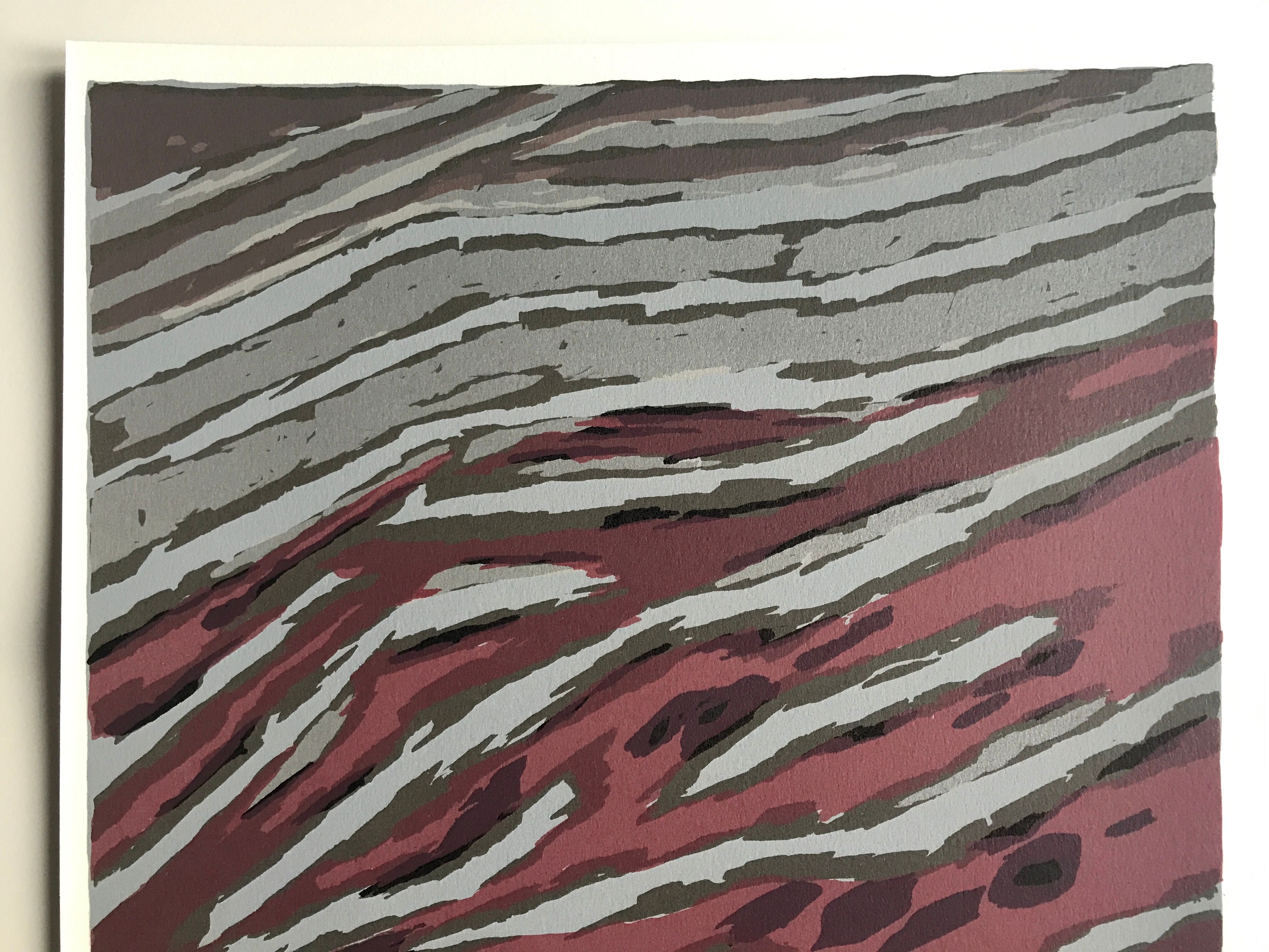 Original lithograph on Arches vellum by Raoul UBAC, Terrassements, 1978