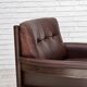 1970s, Scandinavian armchair, furniture leather, beech wood.