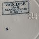 Service 20 plates and 3 dishes blue earthenware Vaucluse U-C Sarreguemines Digoin