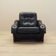 Black armchair, Italian design, 1980s, manufacture: Italy