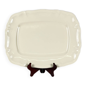 Large rectangular Sarreguemines cream dish, early 20th century.