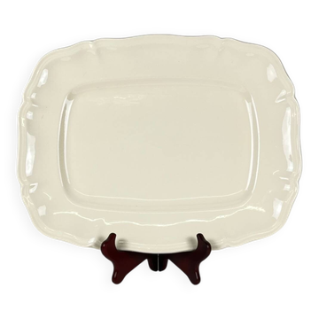 Grand plat rectangulaire Sarreguemines crème, début XXe s.