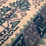 Handmade tunisian vintage carpet 131cm x 208cm 1960s, 1c544