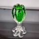 Sommerso green candle holder by Flavio Poli for Seguso, Murano glass, Italy, 1970