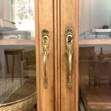 Armoire vitrine chêne massif