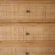 Enfilade « palmiers » en rotin et raphia