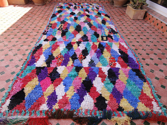 Carpet corridor boucherouite 282 x 105 cm