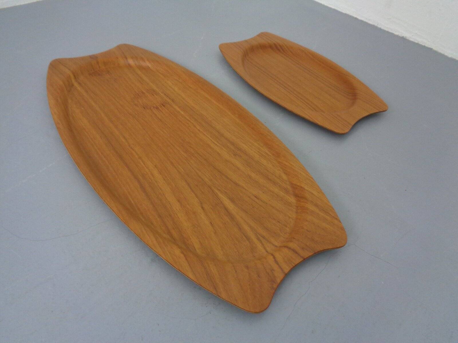 Danish trays in teak from Silva, 1960s, set of 2.