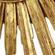 Large Gold Leaf Gilded Wooden Sun Mirror Sunburst Mirror 75cm