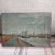 Old oil painting depicting Venice