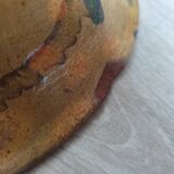 VALLAURIS Flat soup bowl antique Glazed terracotta 30.5 cm