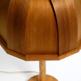 1970s Swedish pine bent veneer table lamp by GB Solbackens Svarveri