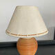 Vintage lamp from the 70s in ceramic and wicker