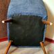 Jeans blue cocktail chair, vintage, 50