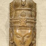 Hindu Shiva mask head wooden sculpture?
