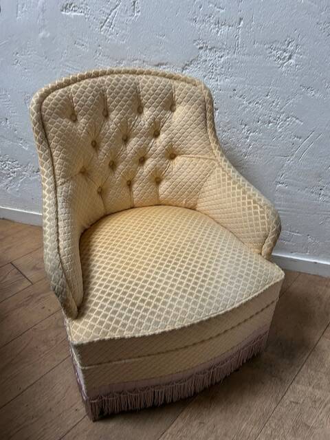 Velvet toadstool armchair