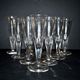 Portieux? Set of 10 cut glass champagne flutes from 1900 bistro.