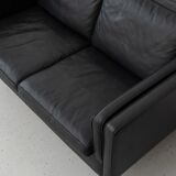 Stouby black leather sofa